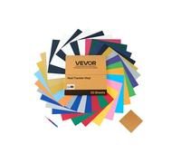 VEVOR Feuilles vinyle thermocollant Lot de 30 – 30,48×30,48 cm, multicolore, HTV compatible