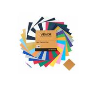 Feuille Vinyle Thermocollant Lot de 30PCs 30,48x30,48 cm, Flex Thermocollant Multicolore, Facile à Découper et à Désherber, avec