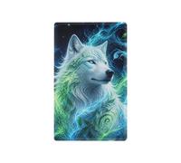 Feuille Wolf Flamme Blanc Blanc Couverture De Plaque Murale, Ignifuge PC PC Vierges Commutateur Couverture 10,5 x 2,76 cm, Couverture Prises Inutilisées