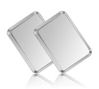 Feuilles à biscuits de 2pcs, plaque à pâtisserie en acier inoxydable de 17x12 pouces, plaque feuille rouille et four four, plateau pâtisserie facile pour la cuisine