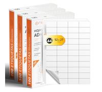 Feuilles A4 d'Étiquettes Adhésives Blanches, Créez vos Autocollants Personnalisés toute Surface, Papier A4 Adhésif Sécurisé, Étiquette Adhésive à Imprimer - Ofituria (44 par feuille, 300 feuilles)