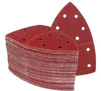 Feuilles abrasives Tampons abrasifs à crochets et Lot de 10 disques de papier de verre auto-adhésifs triangulaires à 11 trous for ponceuse Delta, outils abrasifs for le polissage, grain 40-2000(400 Gr