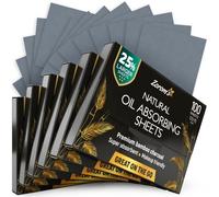 Feuilles absorbantes naturelles pour le visage au charbon de bambou - 25 % plus grandes - 6 paquets/600 feuilles absorbantes pour le maquillage - Feui