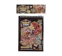 Feuilles adhésives de scène miniature hantée - Grande taille - Autocollant mural en PET pour affichage créatif - Cadeau idéal pour les animaux de compagnie