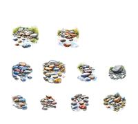 Feuilles adhésives miniatures en PET format de poche pour planificateurs, croquis, feuilles d'eau, flaques d'eau, transferts de sentiers