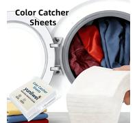 Feuilles anti-décoloration Yunliwei : Absorption puissante, structure alvéolée, jetables, pour laver le linge et prévenir le transfert de couleur sur les vêtements. 100pcs