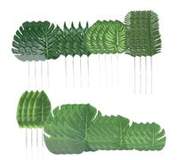 Feuilles artificielles Fausses feuilles 96 pcs/ensemble 8 sortes de feuilles de jungle Feuilles tropicales artificielles réalistes Décoration Feuilles artificielles en soie pour décoration de fête sur
