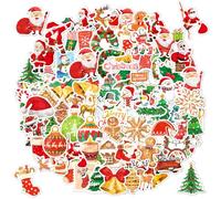 Feuilles Autocollant Noel 100 Pièces Autocollants Paillettes Noël pour La Décoration de Cadeaux, Cartes et Enveloppes, Étiquettes Auto-Adhésives/Stickers pour Enfants