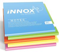 Feuilles Autocollantes Électrostatiques Pour Toutes Les Surfaces-Les Innovants Sticky Notes De Innox Sans Colle; Visualisez Et Remettez Vos Idées En Ordre: Multicolore,10x10 Cm,500 Feuilles