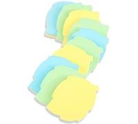 Feuilles autocollantes en forme de feuille - 10 tampons 76x76mm auto-adhésif Post Memo mignon couleur mixte pour bureau/maison/cuisine/cuisson/école ventes en vrac 1000 feuilles au total