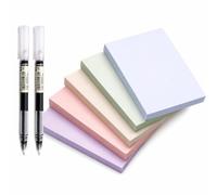 Feuilles Autocollantes Pastel Adherence Rrait N pour Noter Remarques Signs pour Usage Domestique Scolaire Professionnel, 5 très grands carnets/500 feuilles