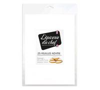 Feuilles azyme - SCRAPCOOKING - Lot de 25 - Blanc - 29,7 x 21 cm - Fécule de pommes de terre