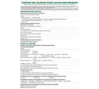 Feuilles"Contrat de Location pour Locaux Non Meubles" Telles Qu'Utilisees Dans les Dossiers Ref. 44