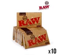 Feuilles Courtes À Rouler Raw Regular X10 Carnets De 100 Sans Additifs