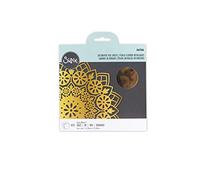 Sizzix Effectz Decorative Foil 664566, Metallic Transfer 6" x 6" 10 Gold Sheets Sizzix-664566-Feuilles de Transfert métallisées Effectz-10 dorées, Papier, Feuilles d'aluminium doré, Taille unique