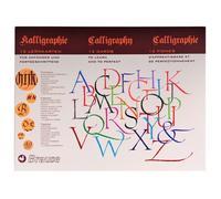 Feuilles d'apprentissage - 12 fiches - Calligraphie - 9 alphabets - Ductus explicatifs