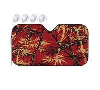 Feuilles d'arbre Japonaises Vintage Voiture Pare-Soleil Pliable Couverture Pare Brise avec Ventouses Voiture Housses De Soleils pour SUV Berlines Voitures 70x130cm