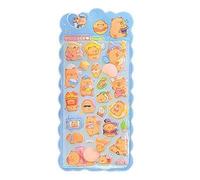 Feuilles d'autocollants 3D Capybara - 5 cm Autocollants doux, mignons, drôles, jouets de bricolage et de récompense pour enfants | Pour manuels scolaires, trousses, tablettes, gobelets à eau