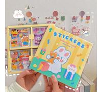 Feuilles D'autocollants Mignons,Autocollants Kawaii Stickers Dessin Animé,Autocollant de Dessin Animé de Lapin,Pour Décorer Agendas,Blocs Notes,Albums Photo(100 Feuilles Sans Duplication)
