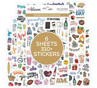 Feuilles d'autocollants pour planificateurs saisonniers de vacances Bloom Daily Planners - Pack d'autocollants saisonniers vintage - Plus de 310