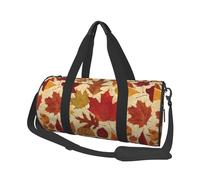 Feuilles d'automne Damassé, Sac de Voyage de Grande capacité, Sac à Main Rond, Sac de Voyage de Sport, fourre-Tout, Sac de Fitness