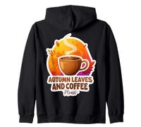 Feuilles d'automne et café s'il Vous plaît caféine Automne Lover Latte Sweat à Capuche
