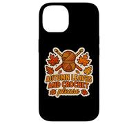 Feuilles d'automne et Crochet Please Crocheting Fall Lover Citation Coque pour iPhone 14