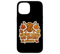 Feuilles d'automne et Crochet Please Crocheting Fall Lover Citation Coque pour iPhone 15