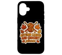 Feuilles d'automne et Crochet Please Crocheting Fall Lover Citation Coque pour iPhone 16