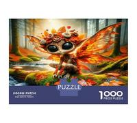 Feuilles d'automne féériques 1000 Pièces Coffret Puzzle Ambiance enchantée d'automne Puzzle Premium Carton Solide - Ultra Dur Couples, Top Noté, Cadeau Noël Parfait pour Tout Le Monde 38x26cm/1000pcs