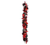 Feuilles d'automne Garland - Vine D'érable Rustique avec Décoration d'automne Artificielle | Faux Élégantes Couronne De Suspension De Rotin De Saison, Accent De La Fête De La Récolte, Affichage Mural