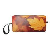 Feuilles d'automne Qui Tombent sur la rivière (2), Trousse de Maquillage Trousse à cosmétiques Trousse de Toilette de Voyage Portable Pochette de Maquillage