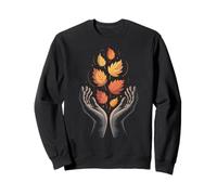 Feuilles d'automne spirituelles minimalistes lâchant Prise Sweatshirt