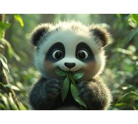Feuilles de bambou Puzzle 5000 Pieces Adultes Panda Puzzles Classiques Panorama Bois Difficile Impossible Geant Jigsaw Jeu éducatif Défi Jouet pour Enfants dès 14 Ans Beautiful Gifts Homme Femme P-824