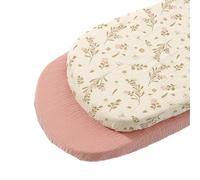 Feuilles De Berceau En Coton Essentiel 2 Pièces 2 Pièces Avec Des Bords Élastiques Complets Pour Une Feuille De Bassette Pour Bébé Ajusté Confortable