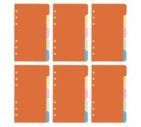 Feuilles de Cahier Perforées à 6 Trous, Papier D’indexation | Onglets Écrivables, Surface Lisse, pour Carnets et Classeurs à 6 Anneaux, Notes et Journal Couleur Aléatoire