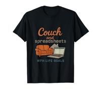 Feuilles de calcul WFH Life Goals Home Office Print T-Shirt