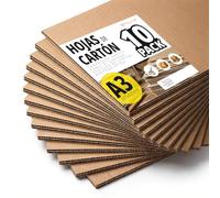 Feuilles de Carton Rigide, Carton pour Loisirs Créatifs et Projets d’Architecture, Emballage et Protection des Envois, Épaisseur 1-2 mm, Format A3 (297 x 420 mm), Lot de 10 - Ofituria (A3, 10f)
