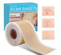 Feuilles de cicatrice en silicone, Pansement Silicone Cicatrice, Professionnel Scar Removal Sheets Tape Patch, pour la Chirurgie, Césarienne, Anciennes et nouvelles cicatrices(4CMx150CM)