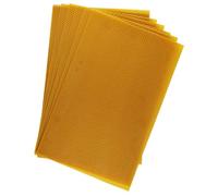 Feuilles de Cire gaufrée en Cire d'abeille Pure pour Cadres de Corps DB - Format 40x25 cm - Feuilles travaillées à Froid pour l'apiculture - à Fixer sur Cadres avec Fil - Vente au kil