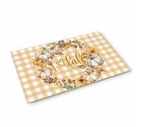 Feuilles De Citrouille Baies Plaid Jaune Tapis De Porte Ramasse La Saleté Paillasson Durable Tapis De Bain pour Chambre Porte D'Entrée Couloir 40 X 60Cm