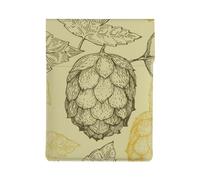 Feuilles de cône de houblon de bière de Ligne rétro Vintage,Housse en Cuir synthétique pour Ordinateur Portable, Sacoche pour Ordinateur Portable, Sacoche pour Tablette