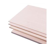 Feuilles de contreplaqué 10x10cm, panneau inachevé for projet d'artisanat en bois, parfait for couper et peindre(10 * 10 * 0.30Cm(20Pcs))