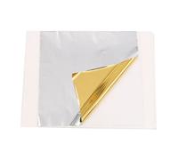 Feuilles De Cuir Oral Elu Colorées,Papier À Paillettes Argentées,Artisanat D'art Pour Dorure,Murs De Meubles,Décoration Vintage,Peinture À Faire Soi-Même,100 Pièces - Type Silver Gold