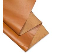 Feuilles de cuir véritable | 1,3-1,5 mm | Taille: 15 cm x 30 cm | Couleur: Brun Caramel | Feuilles de cuir de vachette pleine fleur par Kozmo