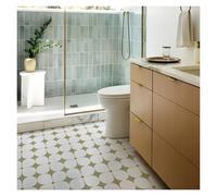 Feuilles de dalles de sol en vinyle, Lot de 6 stickers muraux for carrelage sol à faire soi-même, 30 x cm, multicolore(Color 38)