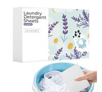 Feuilles de détergent à lessive - 50 pastilles détachantes douces | Pour peaux sensibles, maison, voyage, université, dortoir, appartement, voyage d'affaires, camping, vacances