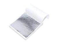 Feuilles de feuille d'or, Feuilles de transfert d'imitation feuille d'or 8x8.5cm, paquet multicolore 100 for l'artisanat bricolage(100pcs Silvery)