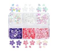 Feuilles de Fleurs de Cerisier Brillant, Confetti Paillettes Feuilles de Fleurs de Cerisier Confetti Glitter Feuilles de Cerisier Artisanat Sequins DIY manucure et décoration de fête