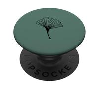 Feuilles de Ginkgo Vert Sauge Gingko Tree Minimalism PopSockets PopGrip Adhésif